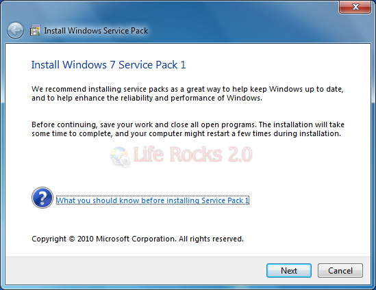 Installing Windows 7 SP1 Step By Step Process