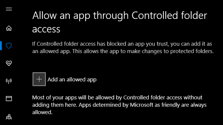 manage controlled folder access
