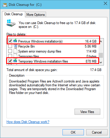 windows 10 reclaim disk space