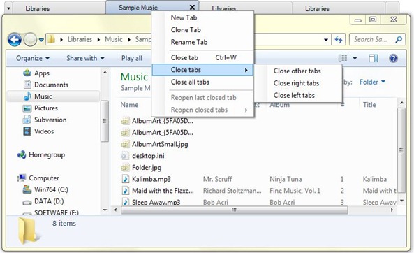 Add Tabs to Windows Explorer with TabExplorer