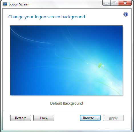 change windows 7 logon screen icon picture
