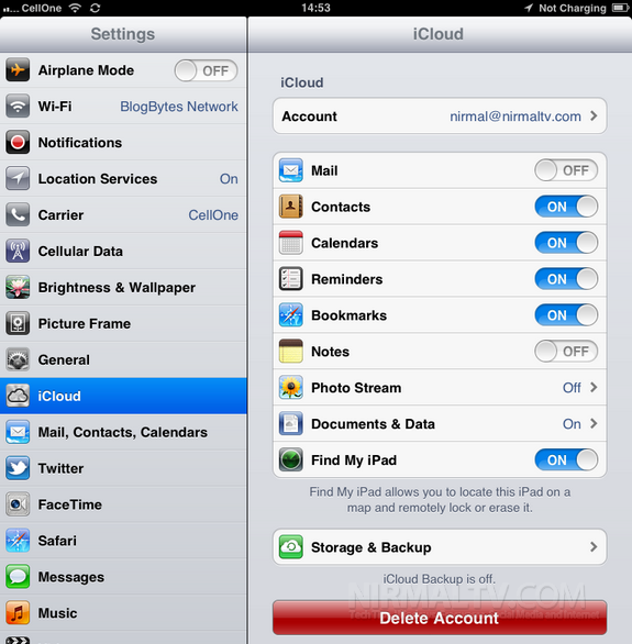 how to set up icloud email on ipad