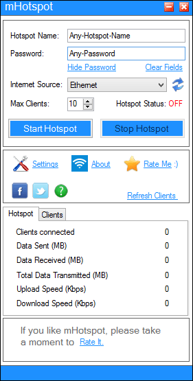 Mhotspot Win 10