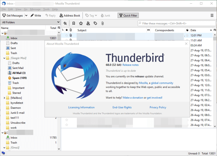 thunderbird android email